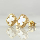 Topos Trebol Blanco 1.9gr / Oro Amarillo Nac.Esp. 18K