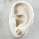 Topos Trebol Blanco 1.9gr / Oro Amarillo Nac.Esp. 18K