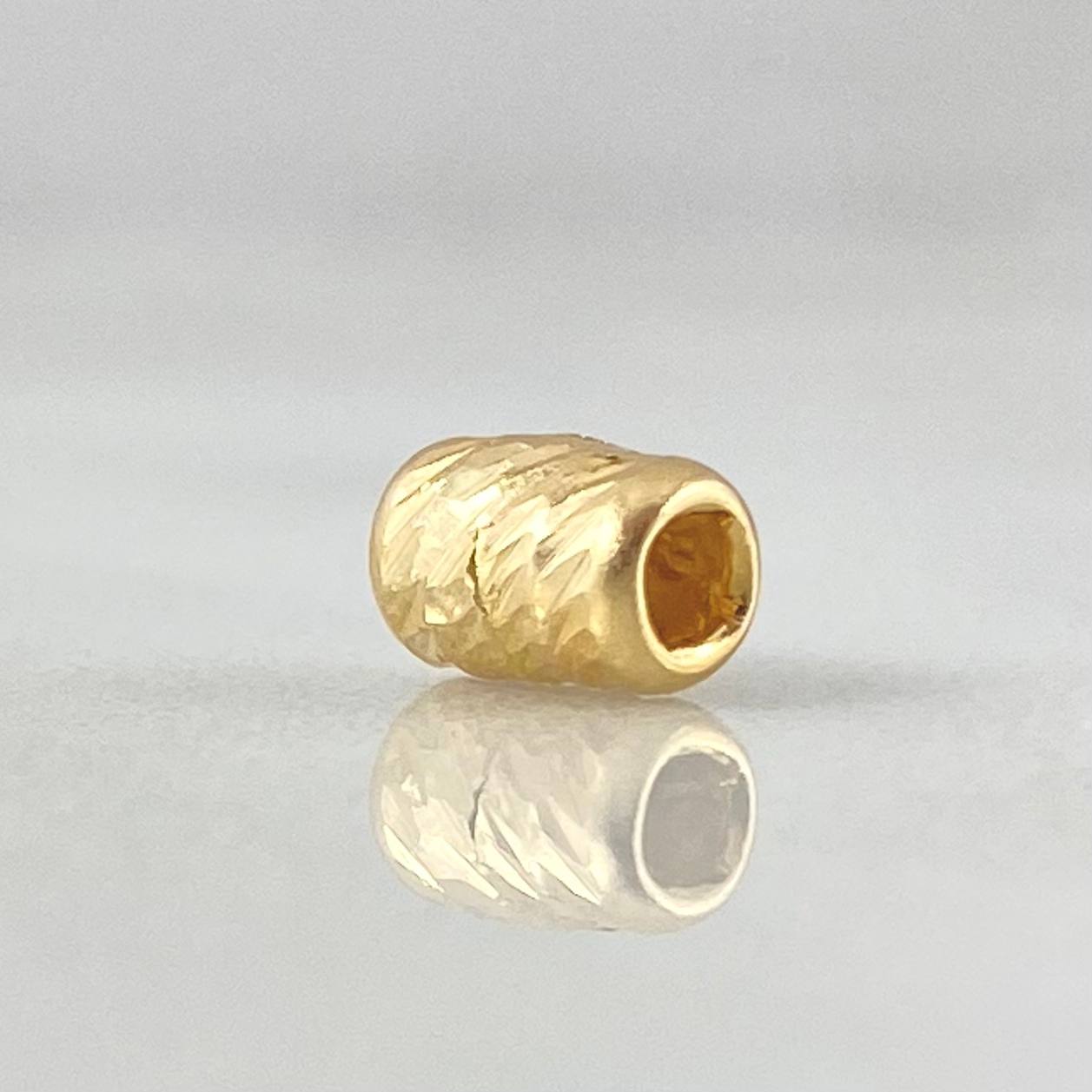 Herraje Cilindro 0.1gr / 0.4cm / 3mm Diamantado Oro Amarillo