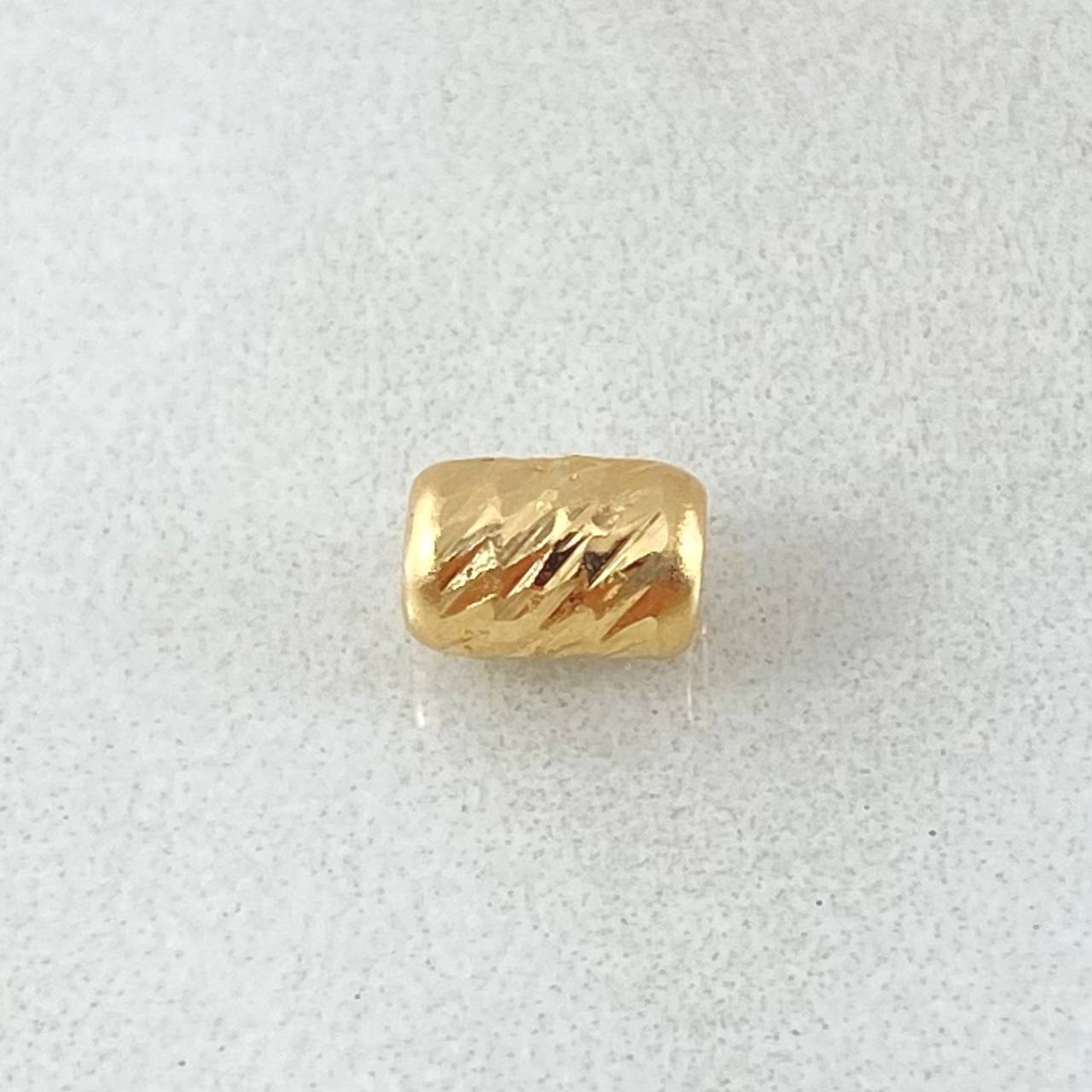Herraje Cilindro 0.1gr / 0.4cm / 3mm Diamantado Oro Amarillo