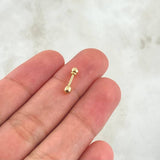 Piercing Bola 0.3gr / 1.3cm / 4mm Lisa Rosca Bola Oro Amarillo 18K (Joya)