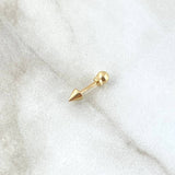 Piercing Punta 0.4gr / 1.3cm / Rosca Bola Oro Amarillo 18K (Joya) *