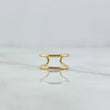 Piercing Earcuff Simulador Doble Linea 0.65gr / 1.2cm / Oro Amarillo 18K (Joya) ©