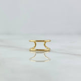 Piercing Earcuff Simulador Doble Linea 0.65gr / 1.2cm / Oro Amarillo 18K (Joya) ©