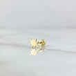 Piercing Estrella Cardinal Plana 0.3gr / 1cm / Rosca Bola Oro Amarillo 18K (Joya) *
