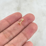 Piercing Estrella Cardinal Plana 0.3gr / 1cm / Rosca Bola Oro Amarillo 18K (Joya) *