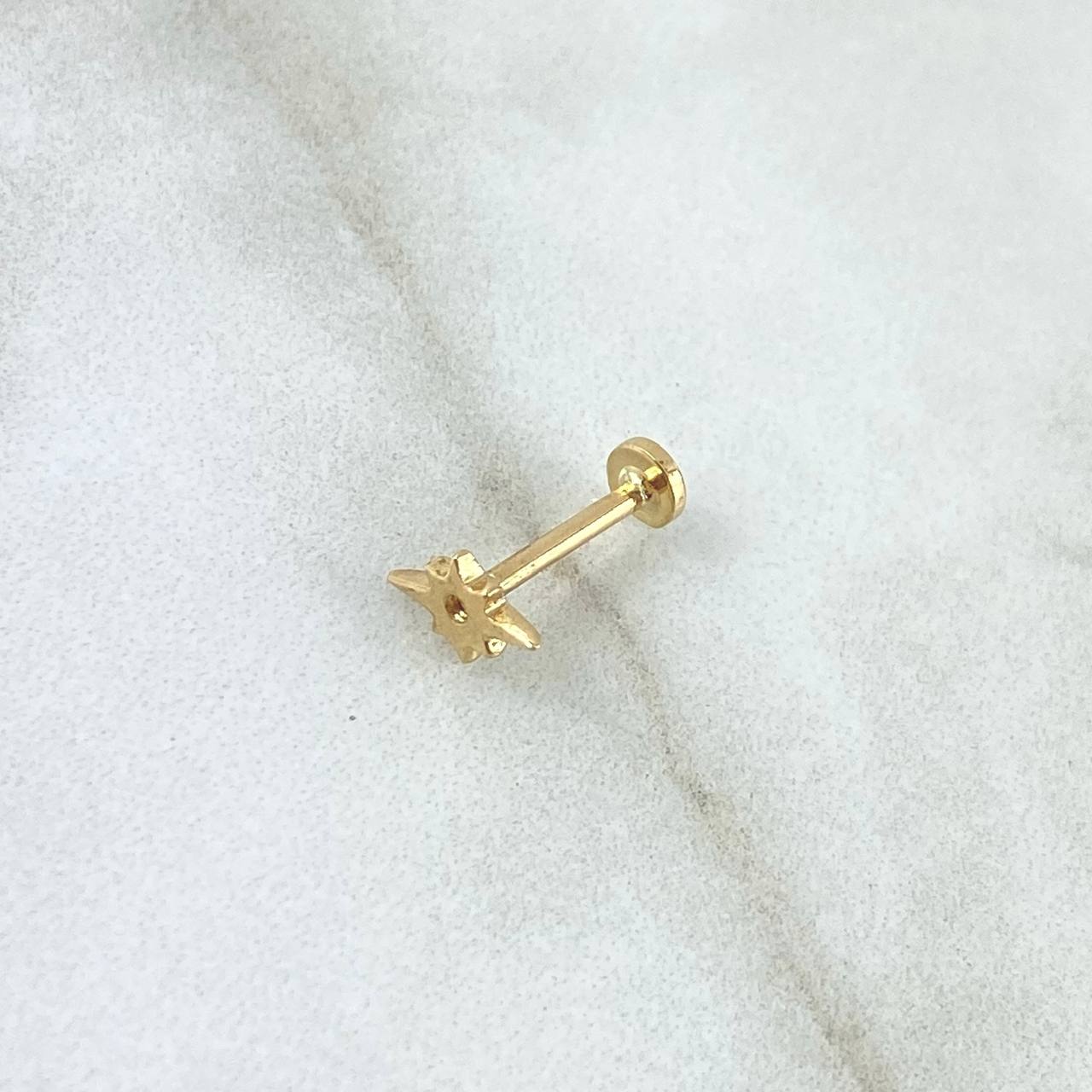 Piercing Estrella Cardenal 0.55gr / Nac.Esp.Oro 18K *