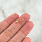 Piercing Circulo Plano 0.45gr / 1.1cm / Liso Oro Amarillo 18K (Joya)