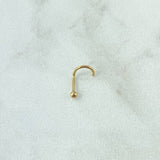 Piercing Chispa Curva Fija 0.2gr / 1cm / 2mm Bola Lisa Oro Amarillo 18K (Joya) ©