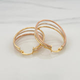 Candongas Daki Ovalas 2.35 g / 3.5 cm Tres Oros 18K