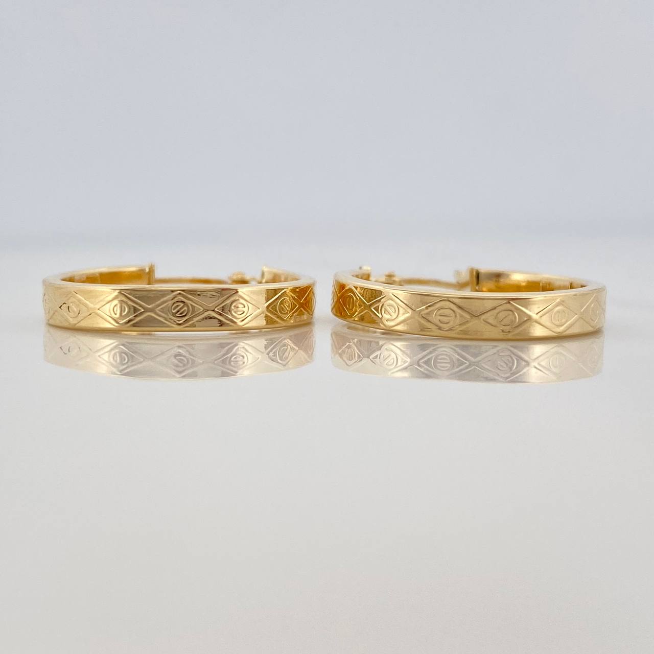Candongas Tornillo Rombos 1.9 g / 2.2 cm Oro Amarillo 18K