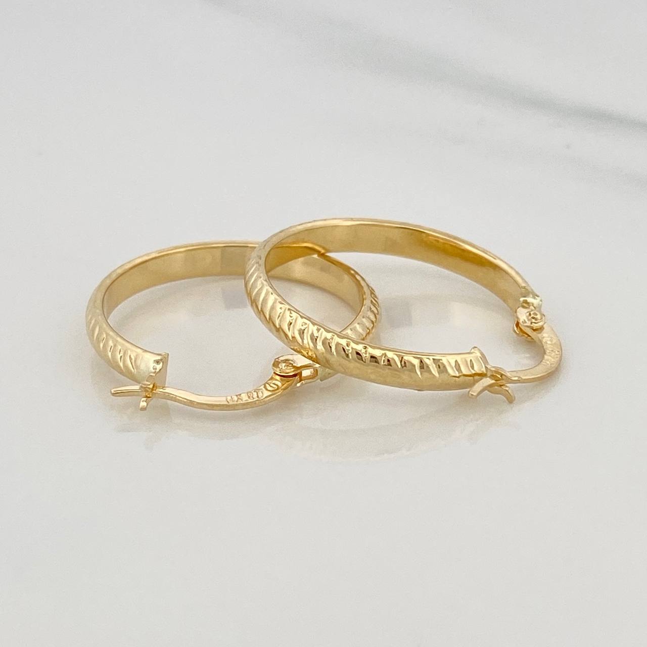 Candongas Kuki 1.55 g / 2.3 cm Oro Amarillo 18K