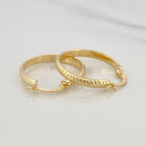 Candongas Kuki 1.55 g / 2.3 cm Oro Amarillo 18K