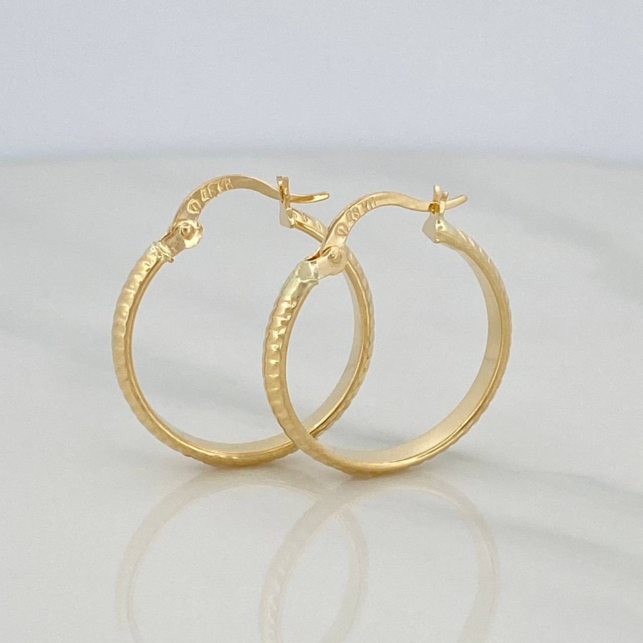Candongas Kuki 1.55 g / 2.3 cm Oro Amarillo 18K
