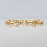 Candongas Entorchadas Tornillo 1.9 g / 2.3 cm Oro Amarillo 18K
