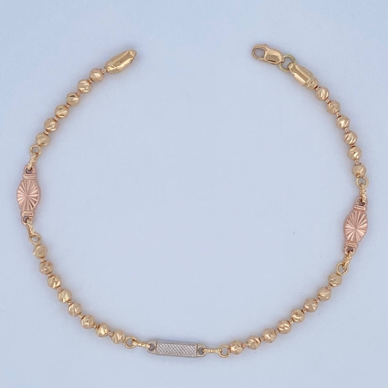 Pulso Eslabon Diamantado 7gr / 21cm / Oro 18K $