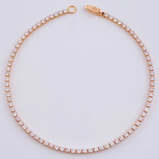 Pulso Tenis Diamantes 1,89 Qts 2.35 g / 18 cm / 1.9 mm Oro Amarillo 18K