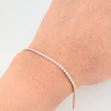 Pulso Tenis Diamantes 1,89 Qts 2.35 g / 18 cm / 1.9 mm Oro Amarillo 18K
