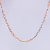 Cadena Tenis Diamantes 4,76Qts 4.6 g / 38.9 cm / 2 mm Oro Rosa 18K