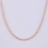 Cadena Tenis Diamantes 4,76Qts 4.6 g / 38.9 cm / 2 mm Oro Rosa 18K