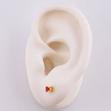 Topos Cuatro Garras Rubies 20Pts 1.05 g / 3 mm Oro Amarillo 18K