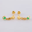 Topos Cubo Esmeralda 15Pts 1.5 g / 1.4 cm Oro Amarillo 18K