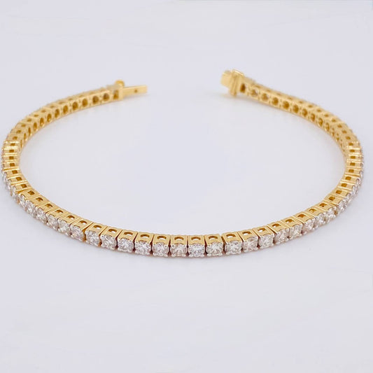 Pulso Tenis Diamantes 3,79 Qts 11.05 g / 18.1 cm / 2.6 mm Oro Amarillo 18K