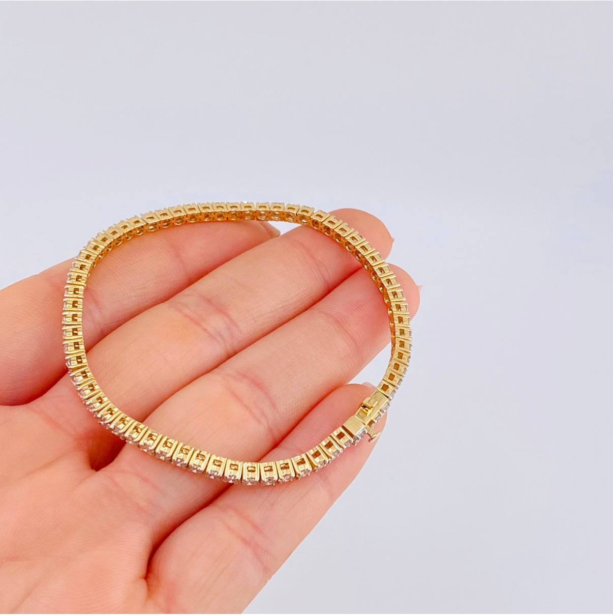 Pulso Tenis Diamantes 3,79 Qts 11.05 g / 18.1 cm / 2.6 mm Oro Amarillo 18K