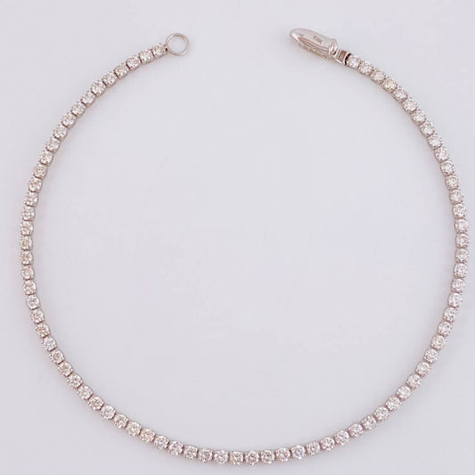 Pulso Tenis Diamantes 2,08 Qts 2.4 g / 18.1 cm / 1.9 mm Oro Blanco 18K
