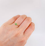 Anillo Flor Estrellado 1.35 g / T7 Oro Amarillo 18K