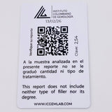 Dije Marco Cuadrado Tridimensional Esmeralda 2,54 Qts 20Pts 3.5 g / 2.1 cm Oro Amarillo 18K