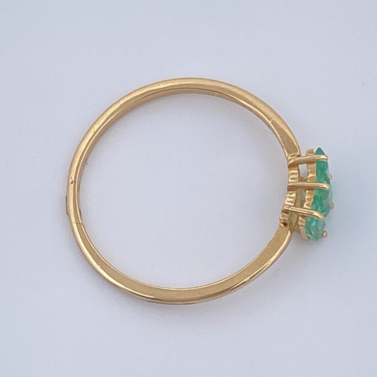 Anillo Arcordeon Esmeralda 1.05gr / T5 1/4 / Oro Amarillo 18K %