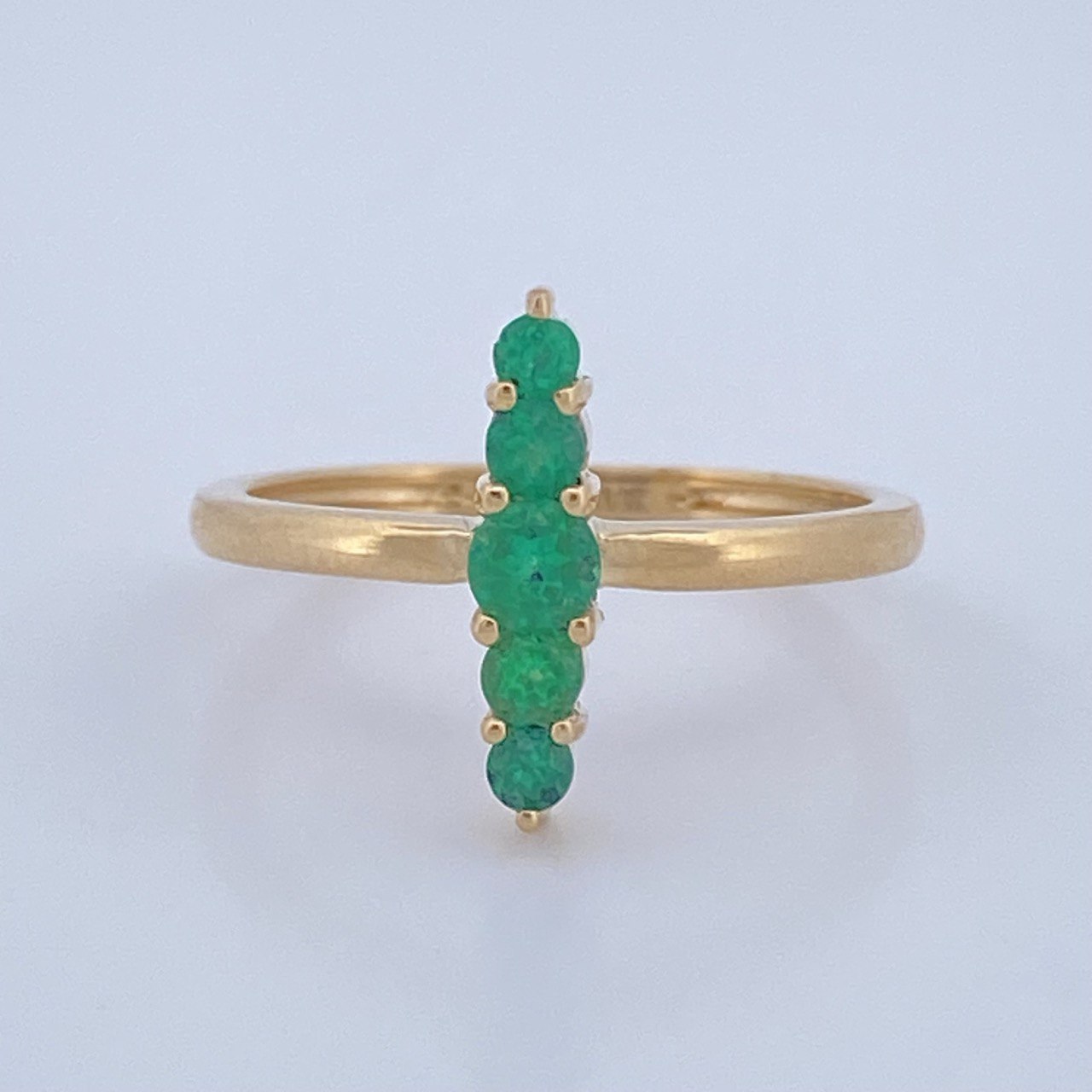 Anillo Linea Esmeralda 2.25gr / T5 1/2 / Oro Amarillo 18K %