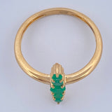 Anillo Linea Esmeralda 2.25gr / T5 1/2 / Oro Amarillo 18K %