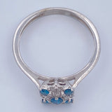 Anillo Flor De Nieve Diamante 2.2gr / T6 1/4 / Oro Blanco 18K %