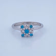 Anillo Flor De Nieve Diamante 2.2gr / T6 1/4 / Oro Blanco 18K %