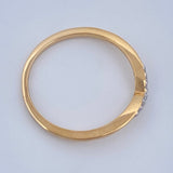 Anillo Tiara Diamante 1.25gr / T5 1/4 / Dos Oros Amarillo Blanco 18K %