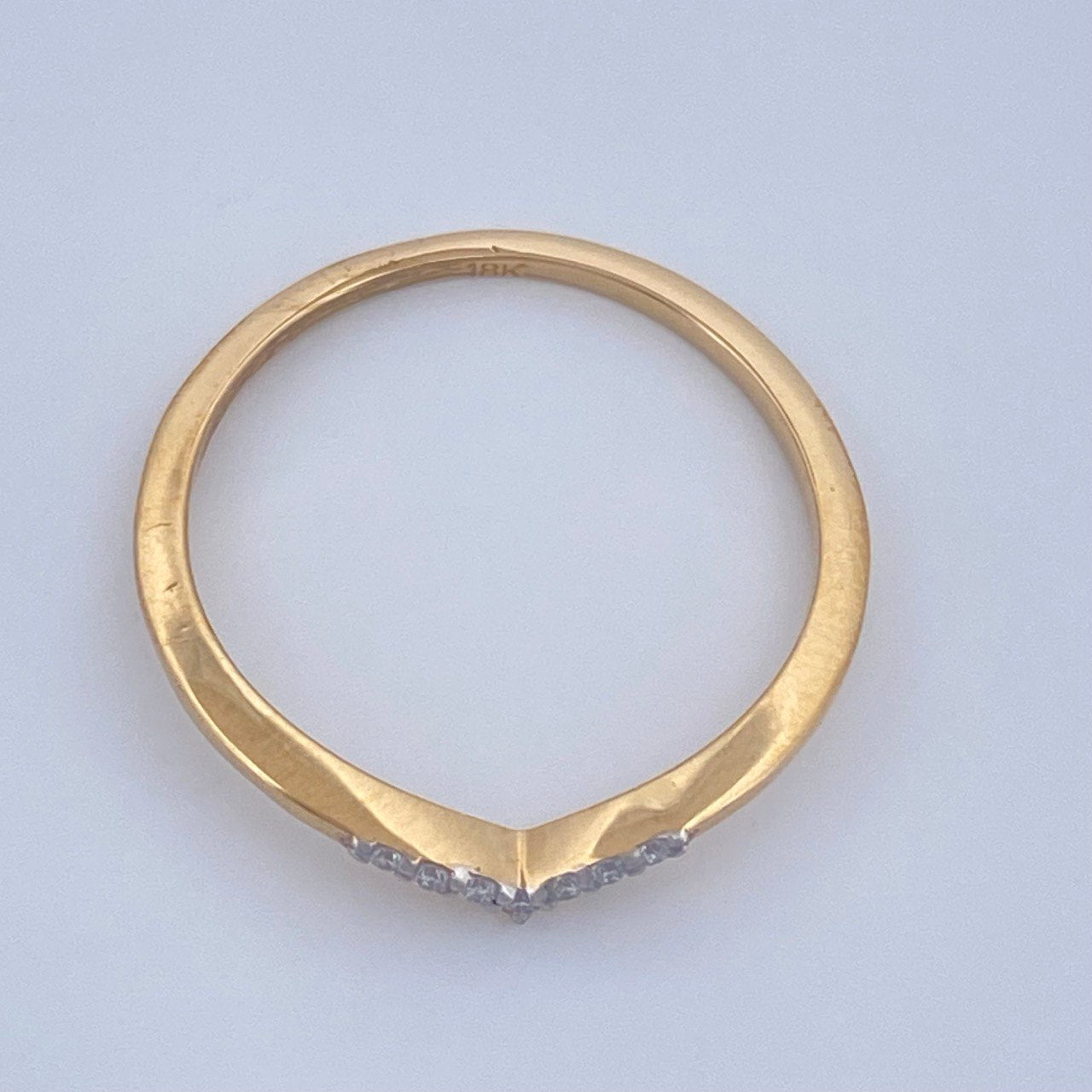 Anillo Tiara Diamantes 1.35gr / T7 / Dos Oros Amarillo Blanco 18K &