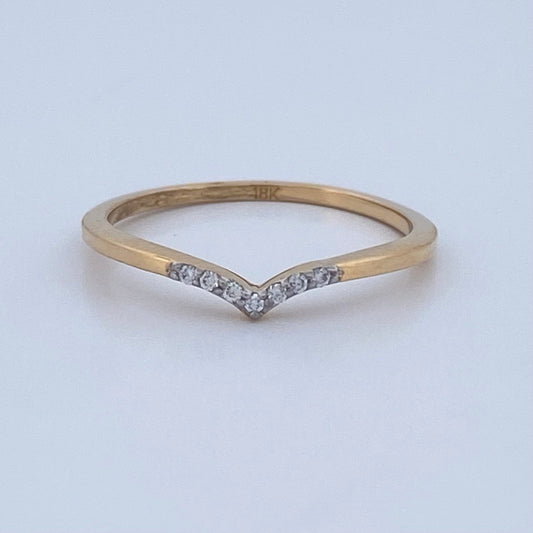 Anillo Tiara Diamantes 1.35gr / T7 / Dos Oros Amarillo Blanco 18K &