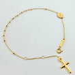 Pulso Denario Virgen Milagrosa 1.35gr / 17.5cm-19cm / 2mm Oro Amarillo +4 18K %
