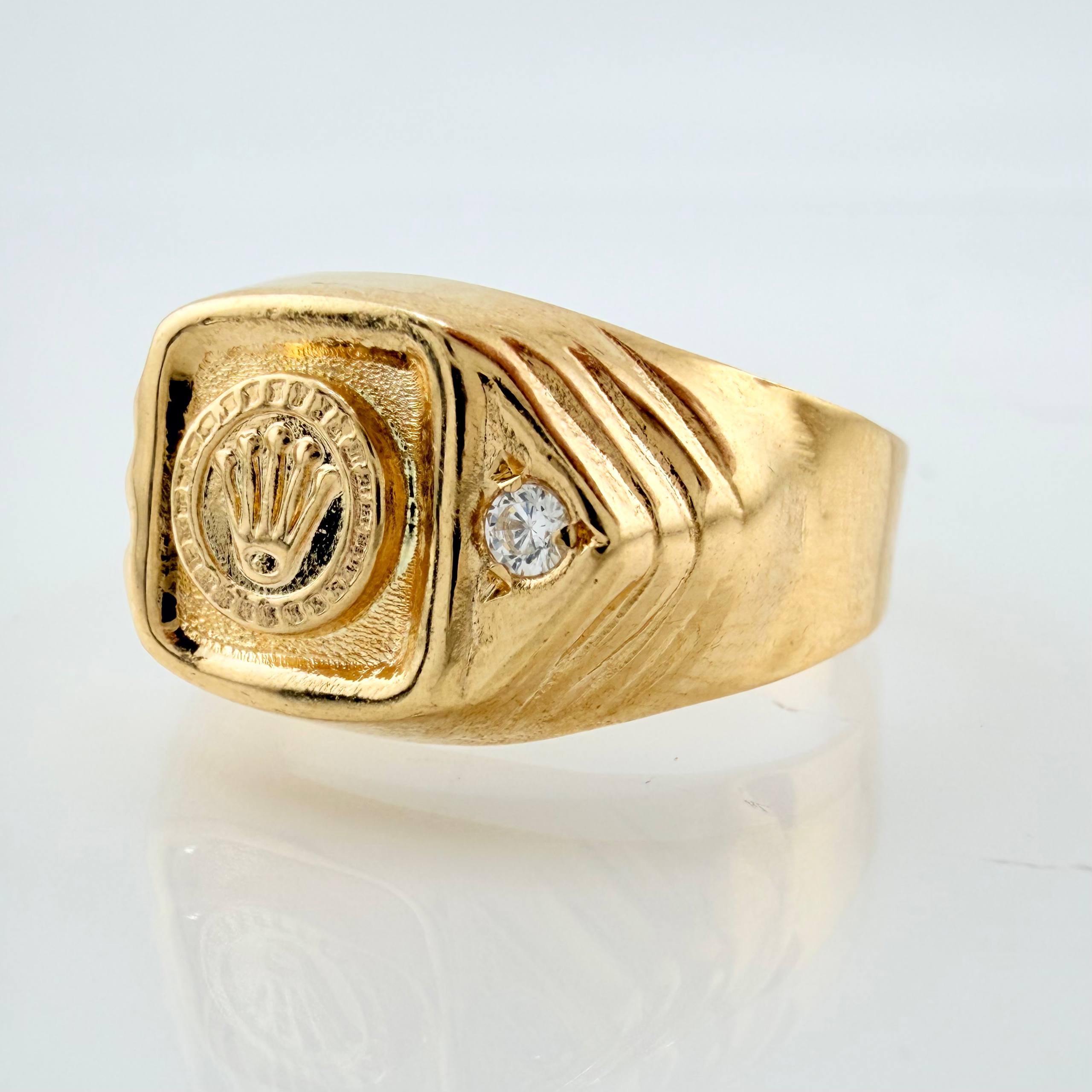 Anillo Corona Chispa Lateral 3.25gr / T9 1/4 / Oro Amarillo 18K ©