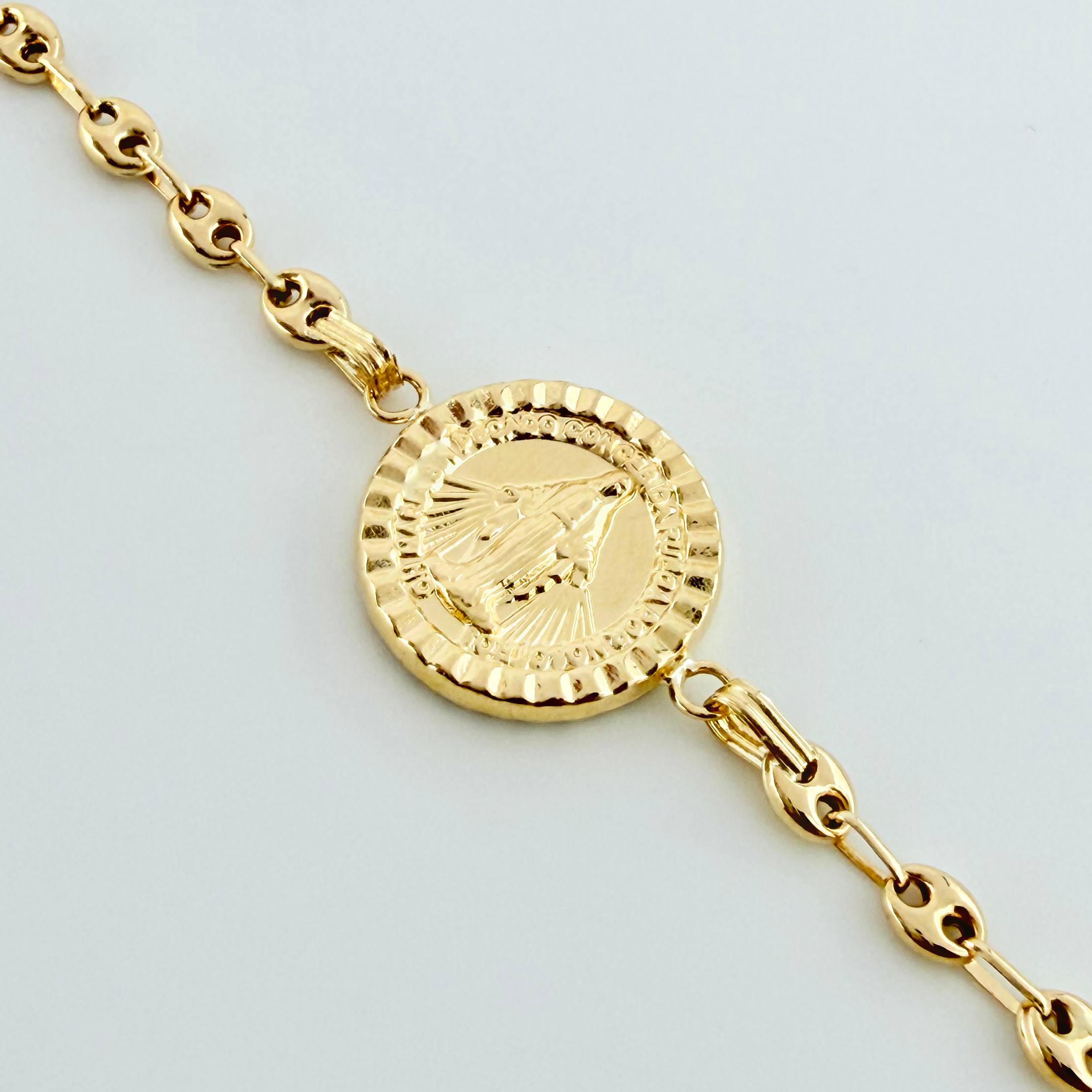 Pulso GC Herraje Virgen De Guadalupe 2.9gr / 18cm / 3.2mm Oro Amarillo 18K ©