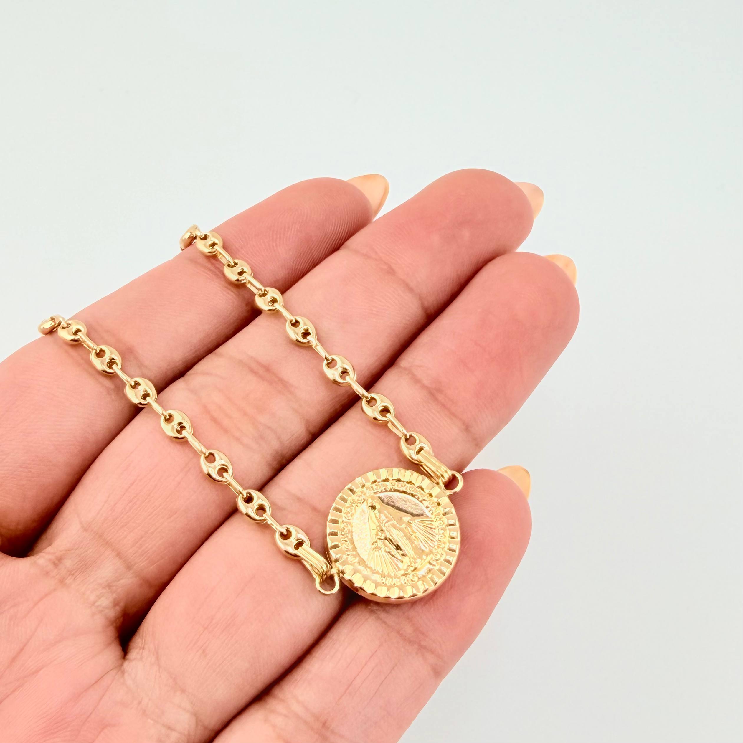 Pulso GC Herraje Virgen De Guadalupe 2.9gr / 18cm / 3.2mm Oro Amarillo 18K ©