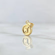 Dije Letra J  0.4gr / 1.5cm / Circulo Mate - Cargador Bordeado Oro Amarillo 18K *