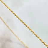 Set Cadena Lazo 0.95gr / 50cm / 1.2mm + Dije Corazón 0.3gr / 1.2cm Cargador Bordeado 1.25gr Oro Amarillo 18K (Oferta) ©