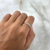 Anillo Circulos Tupidos 2.15gr / T6 3/4 / Circones De Colores Oro Amarillo 18K *