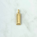 Dije Lingote 5.4gr / 3.1cm / Liso Oro Amarillo 18K