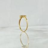 Anillo Trebol 2.4gr / T7 1/4 / Circones Verdes Oro Amarillo 18K