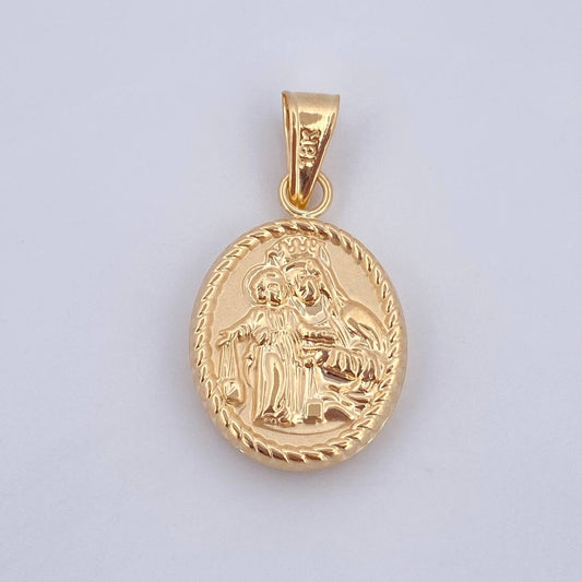 Dije Virgen del Carmen 1.5gr / 2.8cm / Oro 18K $
