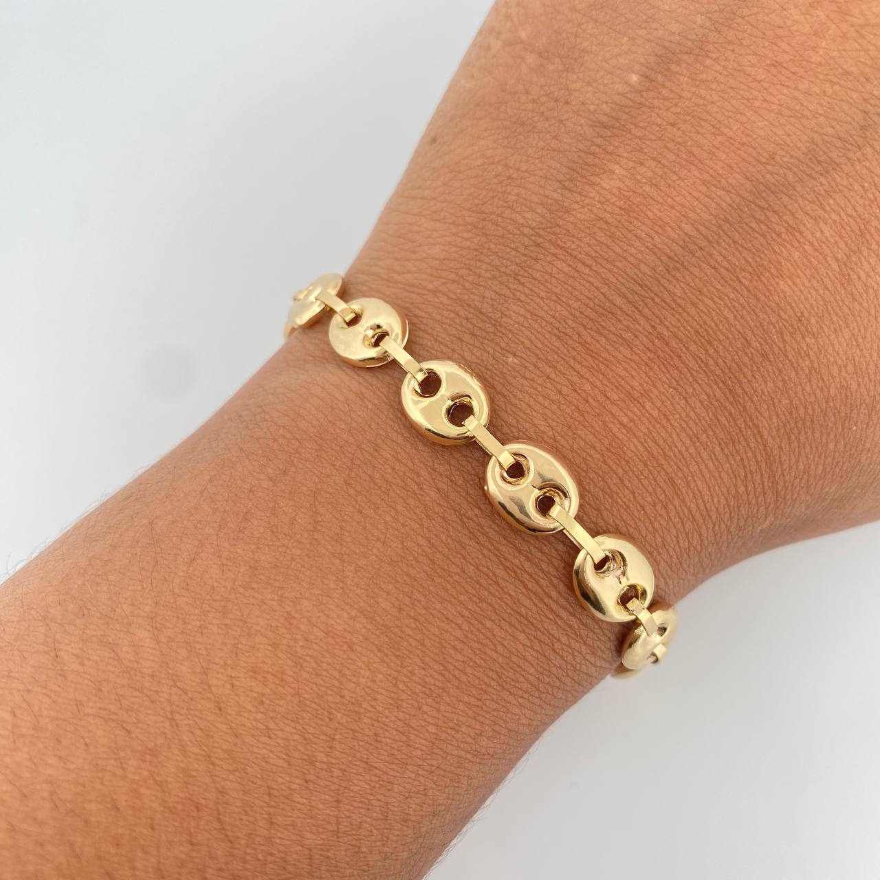 Pulso GC 9.2gr / 22cm / 8mm Lisa Oro Amarillo 18K &
